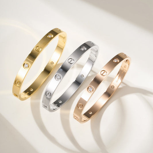[✨ROSE💎]LOVE BRACELET 6.1MM 4 DIAMONDS