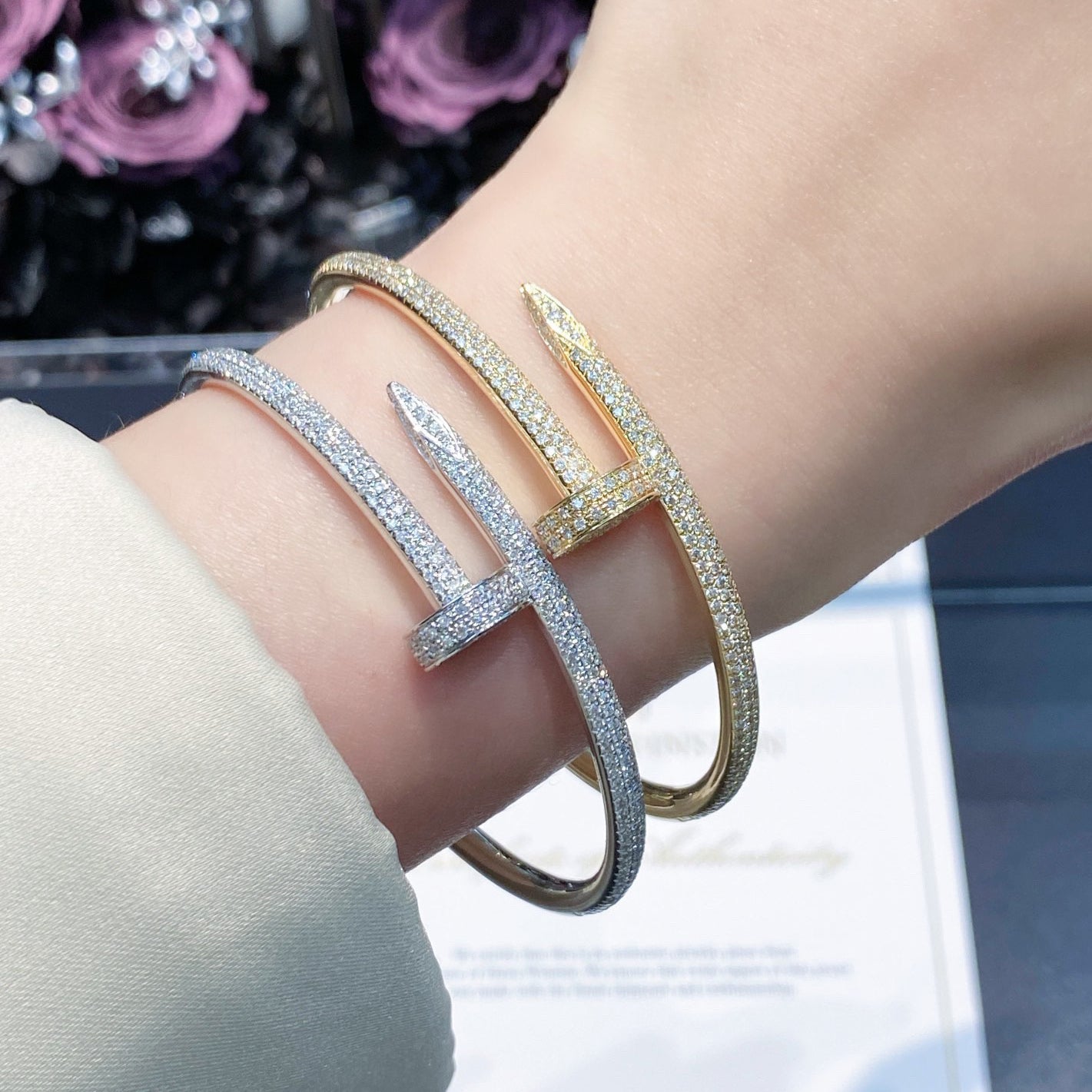 [✨ROSE💎]JUSTE BRACELET 3.5MM ALL DIAMONDS