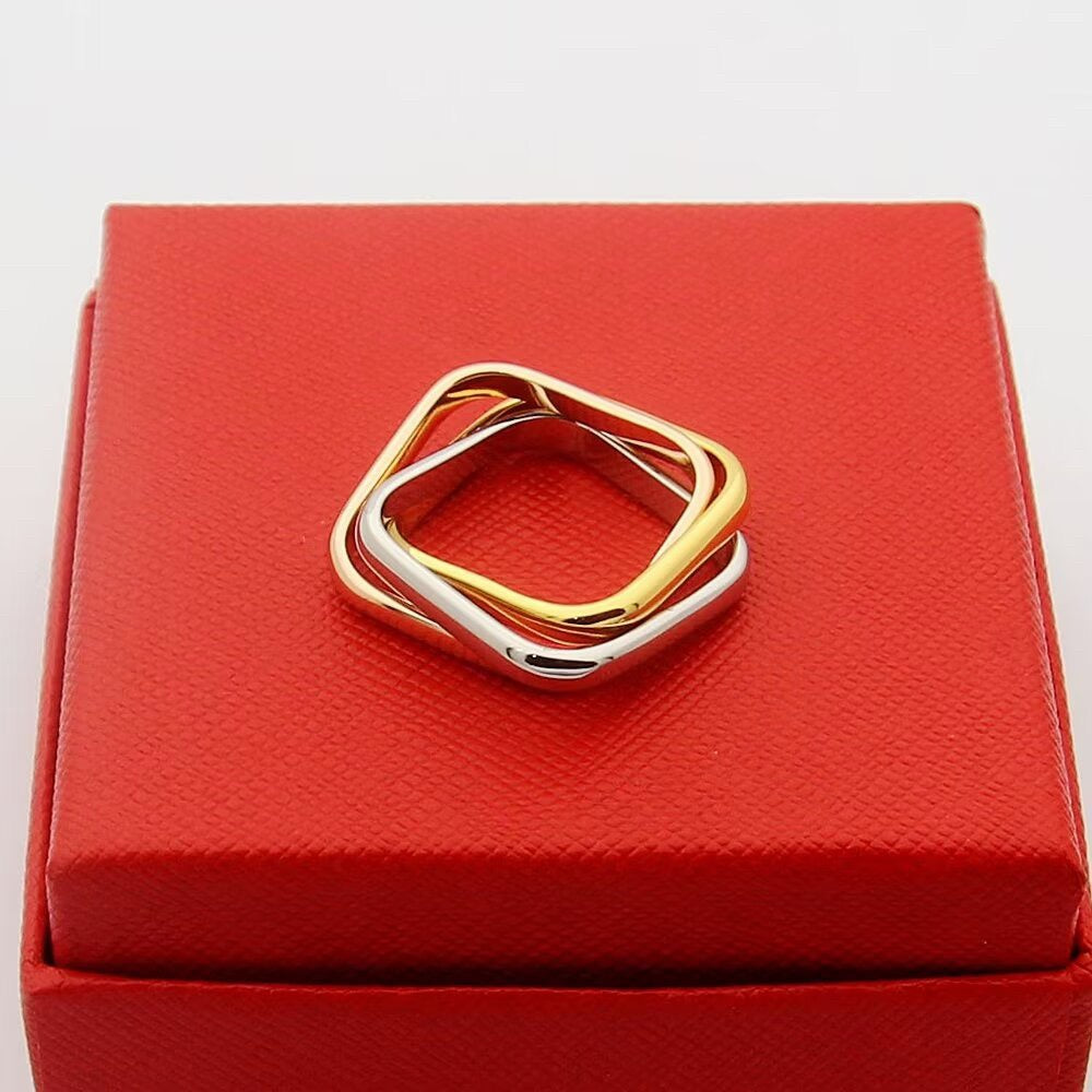 [✨ROSE💎]TRINITY 3.5MM CUSHION RING COLLECTION