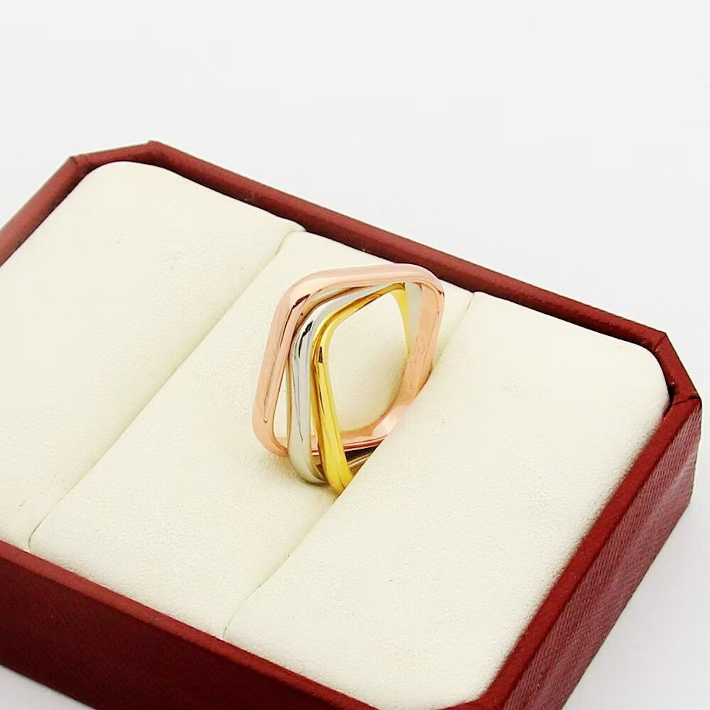 [✨ROSE💎]TRINITY 3.5MM CUSHION RING COLLECTION