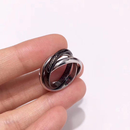 [✨ROSE💎]TRINITY 3.2MM RING BLACK CERAMIC