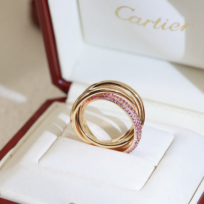 [✨ROSE💎]TRINITY 3.2MM RING PINK DIAMOND
