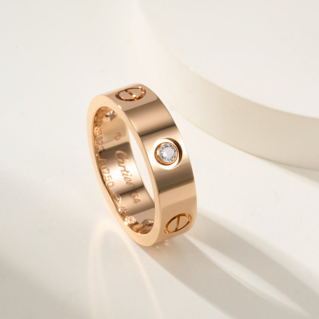 [✨ROSE💎]LOVE 4MM 1 DIAMOND RING