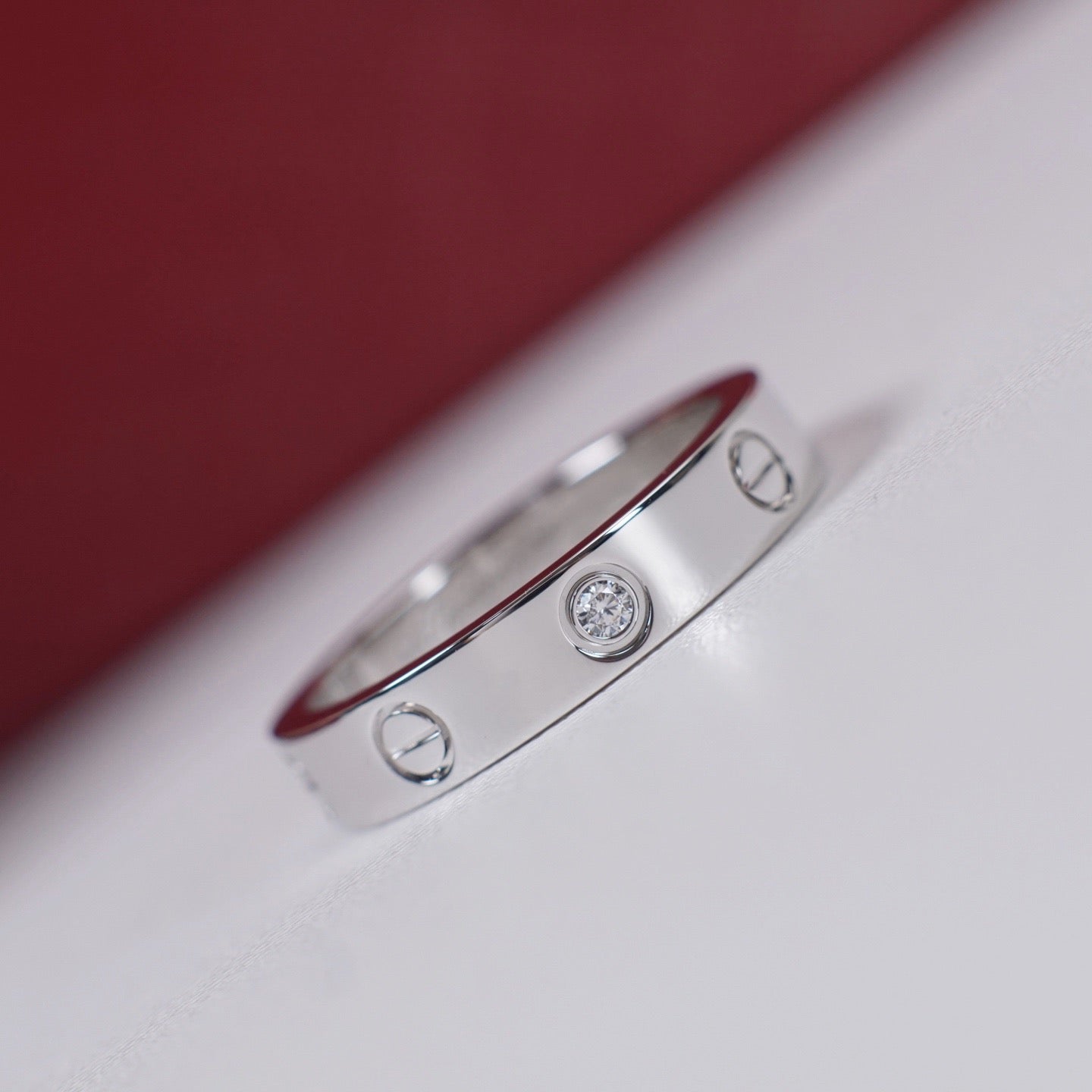 [✨ROSE💎]LOVE 4MM 1 DIAMOND RING