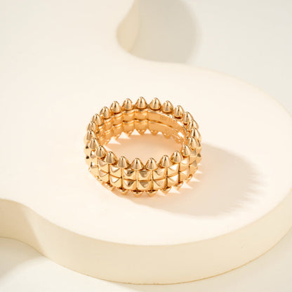 [✨ROSE💎]CLASH 9.2MM DOUBLE ROW RING