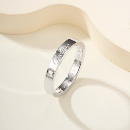 [✨ROSE💎]LOVE RING 4MM 1 DIAMOND