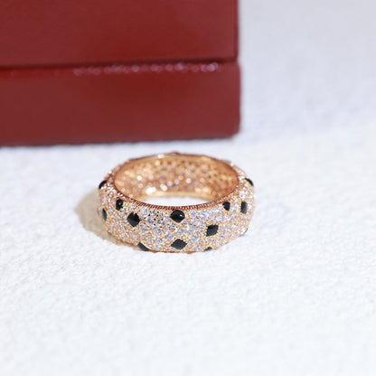 [✨ROSE💎]PANTHERE SPOTTED FULL DIAMOND RING