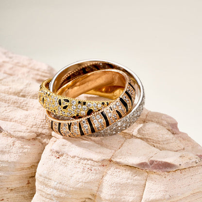 [✨ROSE💎]TRINITY  RING LEOPARD PRINT