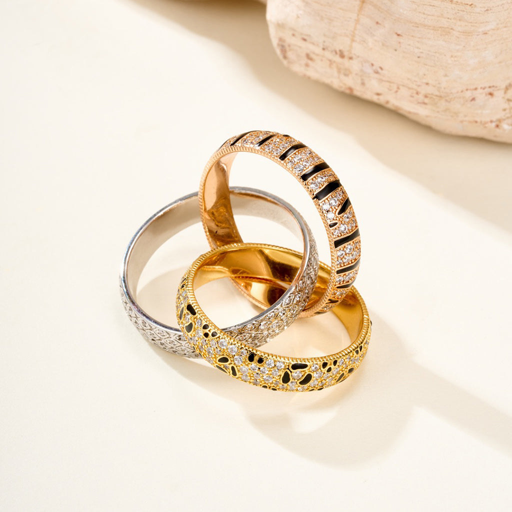 [✨ROSE💎]TRINITY  RING LEOPARD PRINT