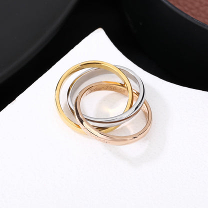 [✨ROSE💎]TRINITY 3.2MM RING COLLECTION