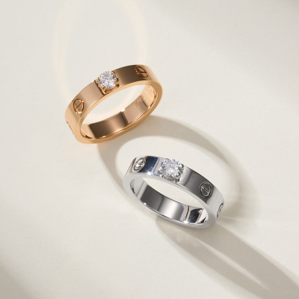 [✨ROSE💎]LOVE RING 3.6MM 1 BIG DIAMOND