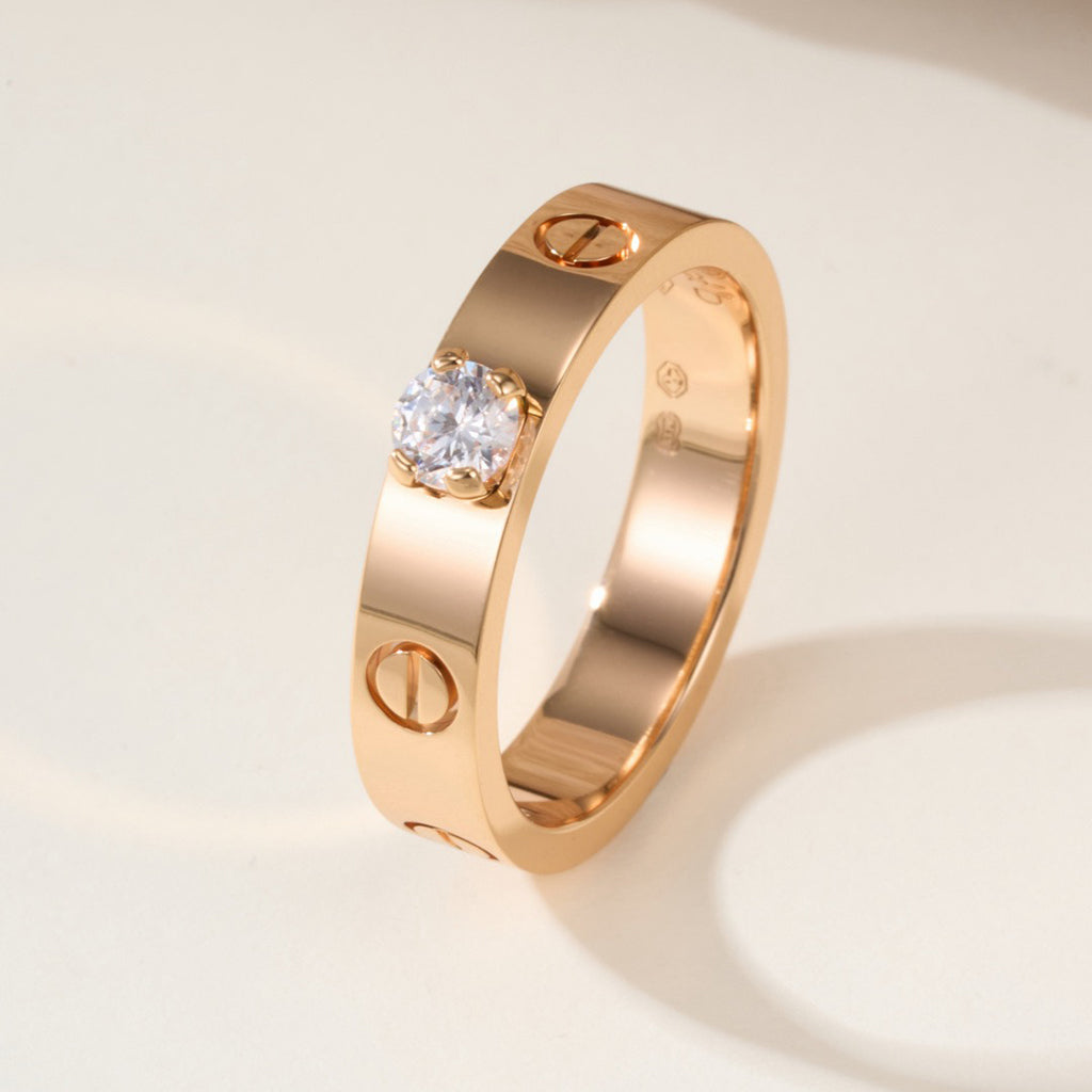 [✨ROSE💎]LOVE RING 3.6MM 1 BIG DIAMOND