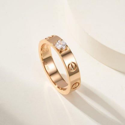[✨ROSE💎]LOVE RING 3.6MM 1 BIG DIAMOND