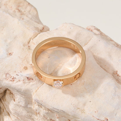 [✨ROSE💎]LOVE RING 3.6MM 1 BIG DIAMOND