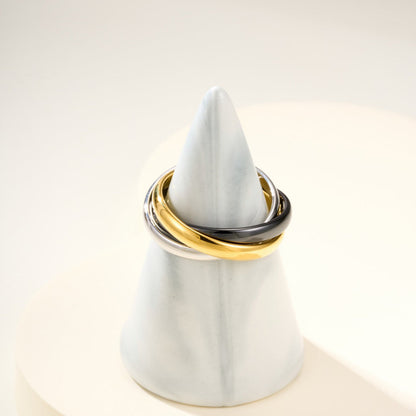 [✨ROSE💎]TRINITY 3.2MM RING BLACK CERAMIC