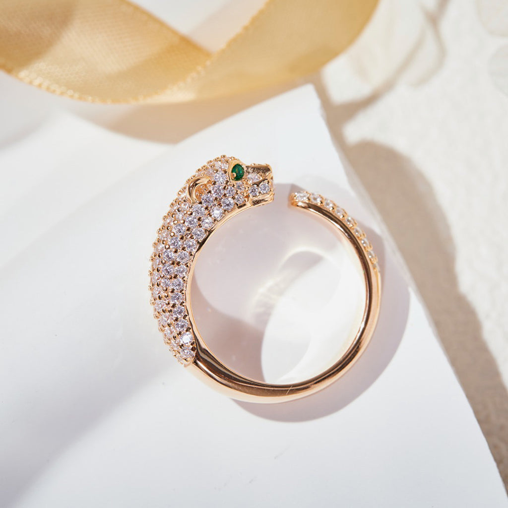 [✨ROSE💎]PANTHERE FULL DIAMOND SMALL RING