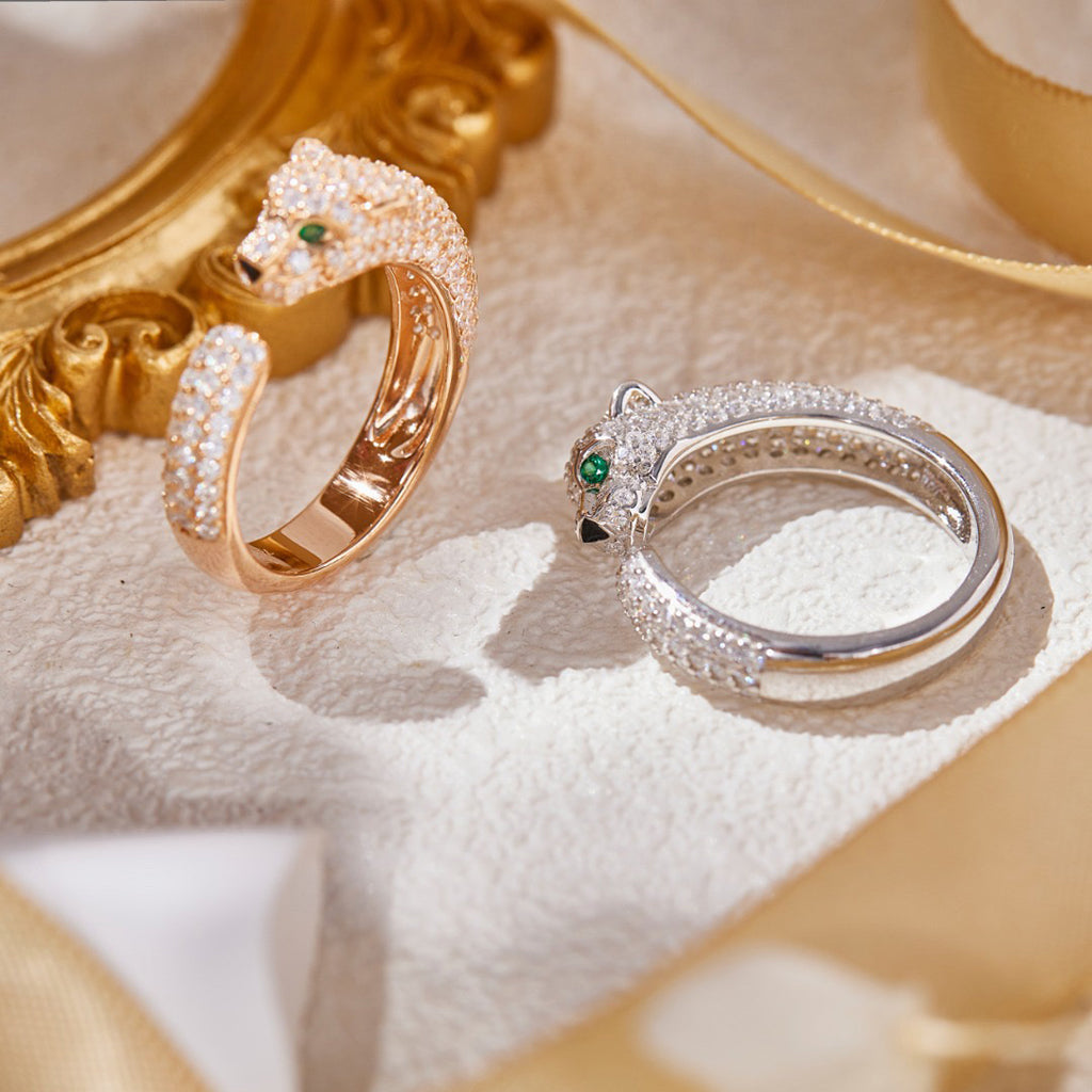 [✨ROSE💎]PANTHERE FULL DIAMOND SMALL RING