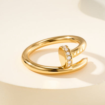 [✨ROSE💎]JUSTE RING 2.6MM HALF DIAMOND