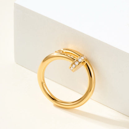 [✨ROSE💎]JUSTE RING 2.6MM HALF DIAMOND
