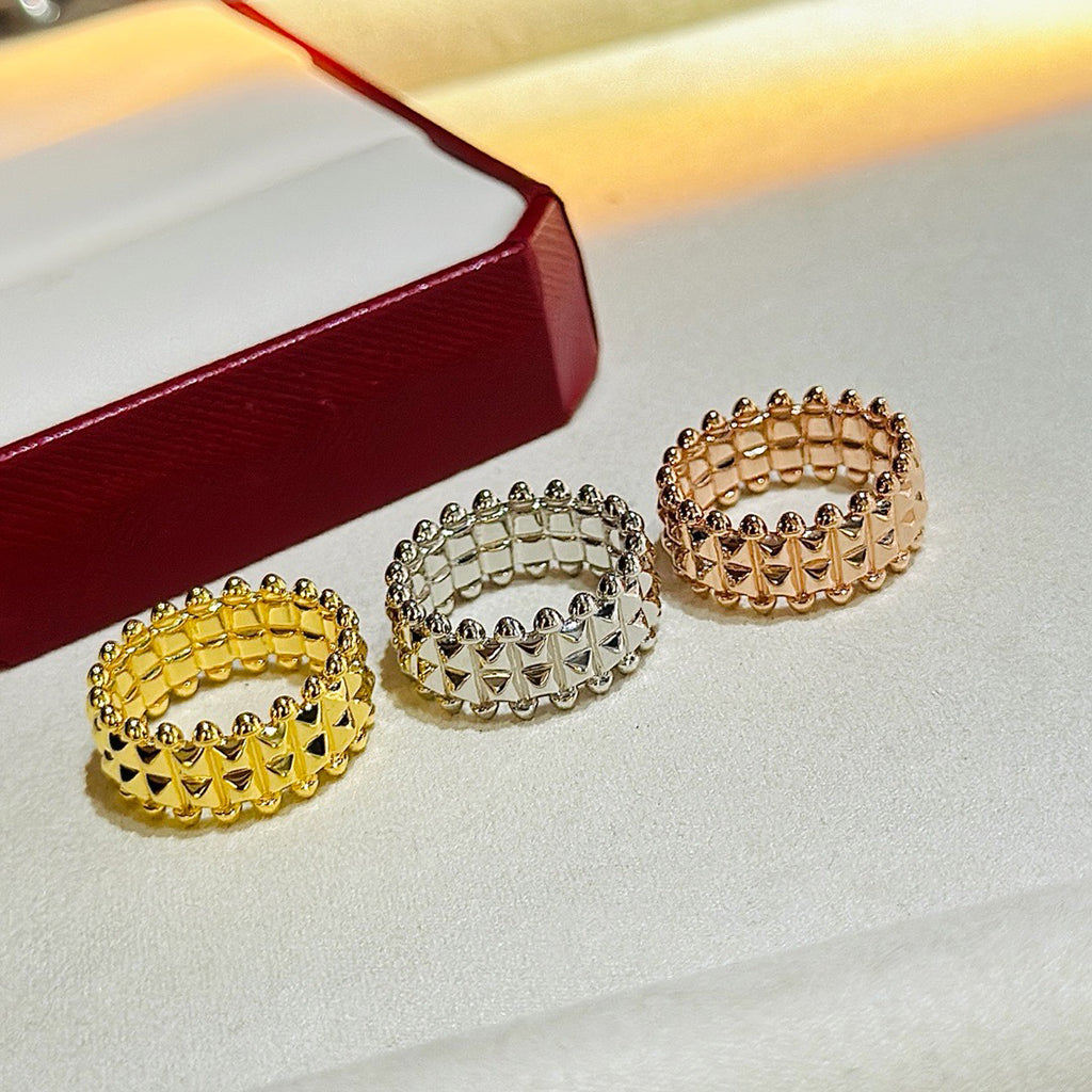 [✨ROSE💎]CLASH 9.2MM DOUBLE ROW RING