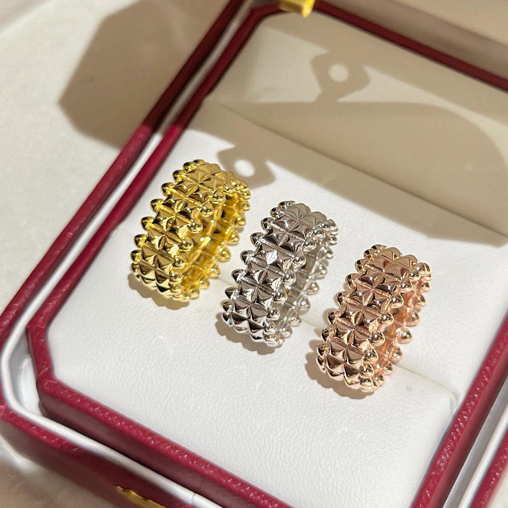 [✨ROSE💎]CLASH 9.2MM DOUBLE ROW RING