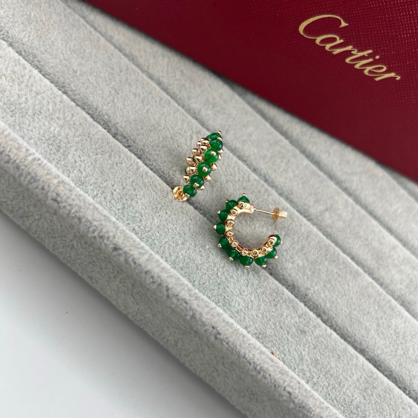 [✨ROSE💎]CLASH 7.9MM AGATE CHALCEDONY EARRINGS