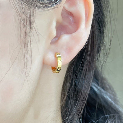 [✨ROSE💎]LOVE EARRINGS 2.65 MM NO DIAMOND SMALL