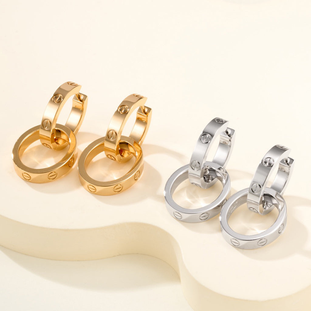[✨ROSE💎]LOVE 3.3MM DANGLE EARRINGS