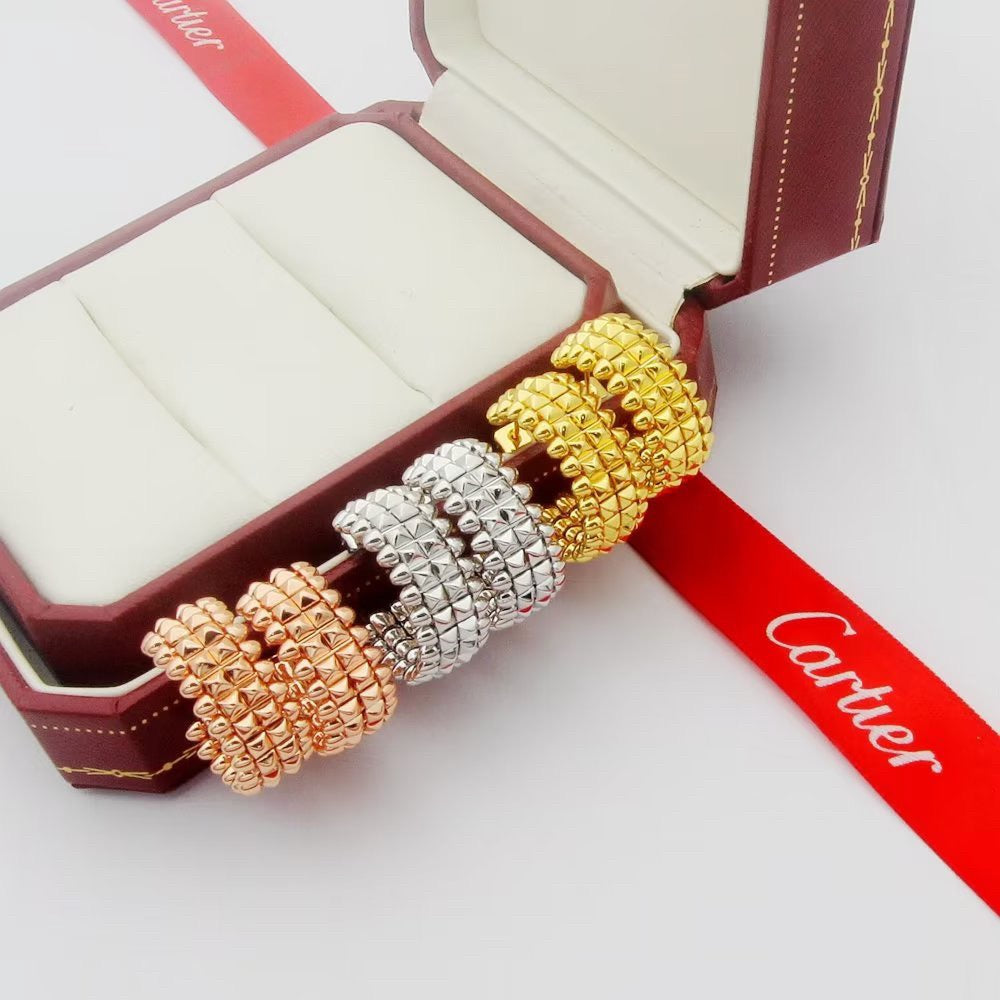 [✨ROSE💎]CLASH 9.2MM DOUBLE ROW EARRINGS