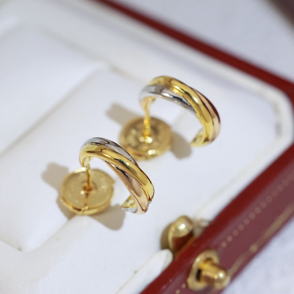 [✨ROSE💎]TRINITY ON DIAMOND MINI EARRINGS