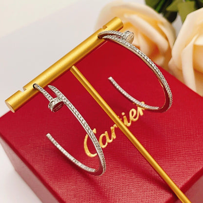 [✨ROSE💎]JUSTE FULL DIAMOND LARGE EARRINGS