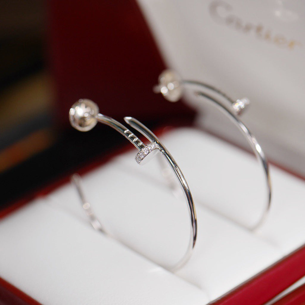 [✨ROSE💎]JUSTE HALF DIAMOND LARGE EARRINGS