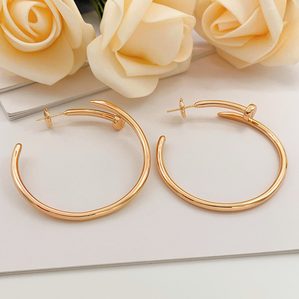 [✨ROSE💎]JUSTE NO DIAMOND LARGE EARRINGS