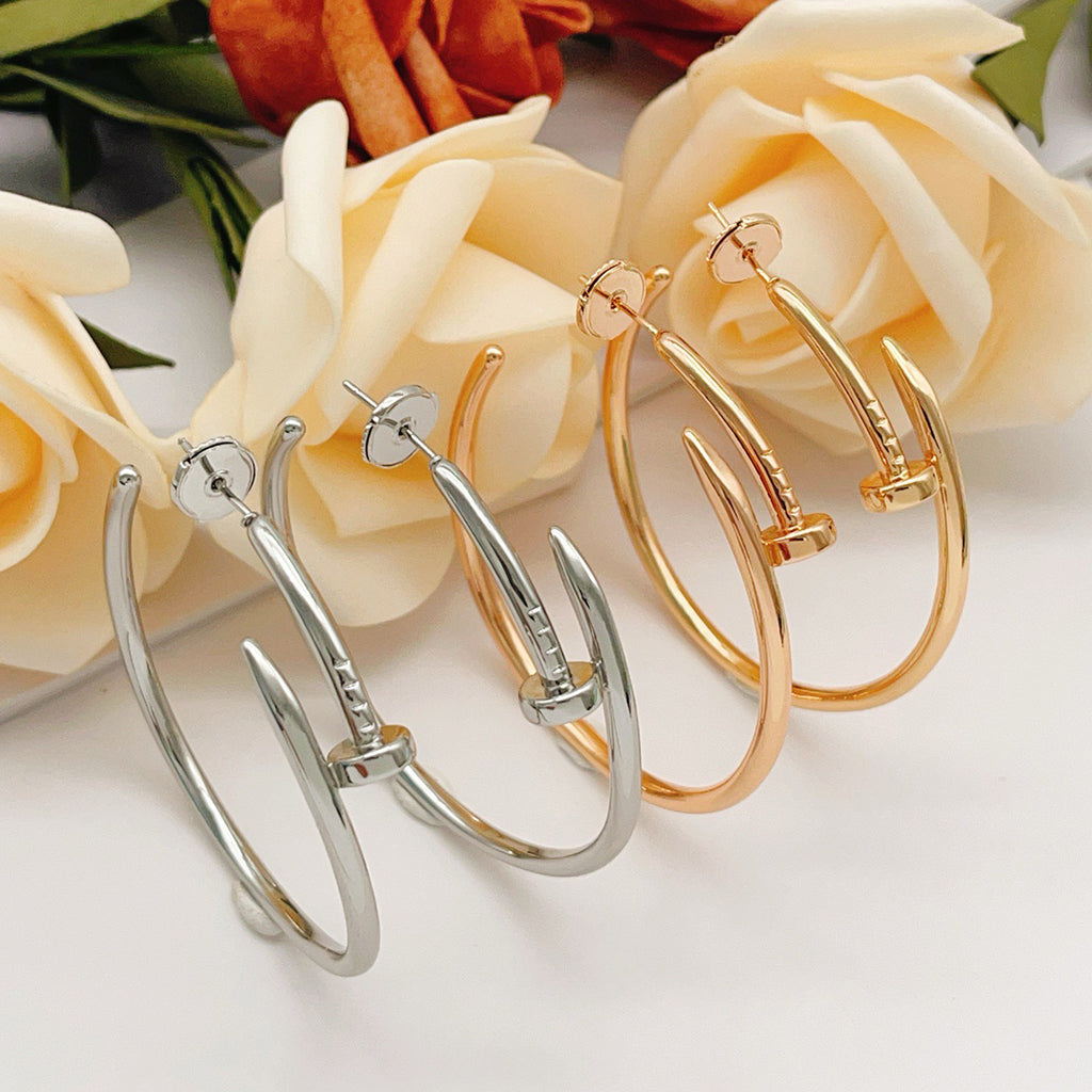 [✨ROSE💎]JUSTE NO DIAMOND LARGE EARRINGS