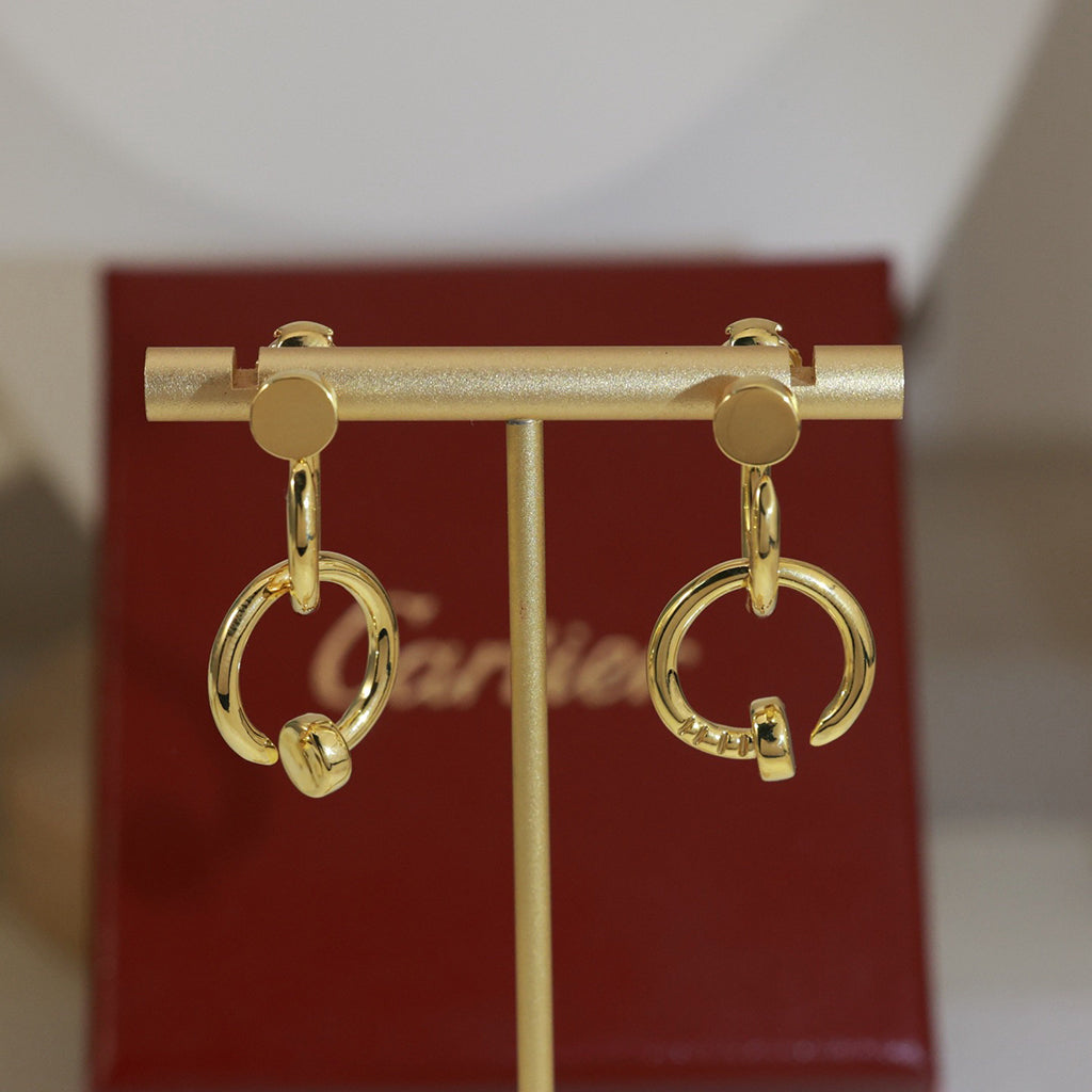 [✨ROSE💎]JUSTE NO DIAMOND DOUBLE EARRINGS
