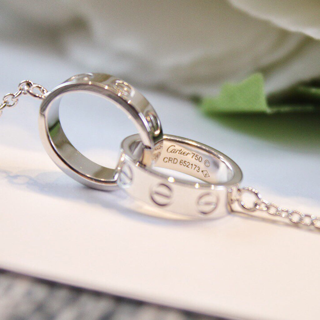 [✨ROSE💎]LOVE DOUBLE RING NECKLACE