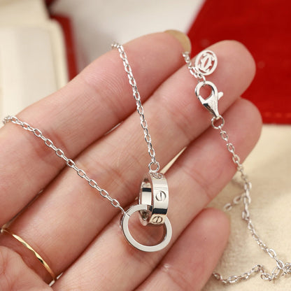 [✨ROSE💎]LOVE DOUBLE RING NECKLACE
