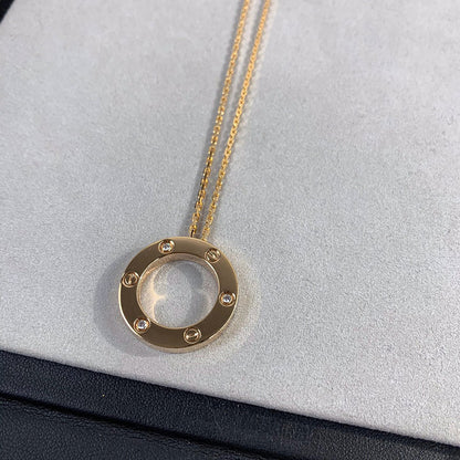 [✨ROSE💎]LOVE NECKLACE 16MM 3 DIAMONDS