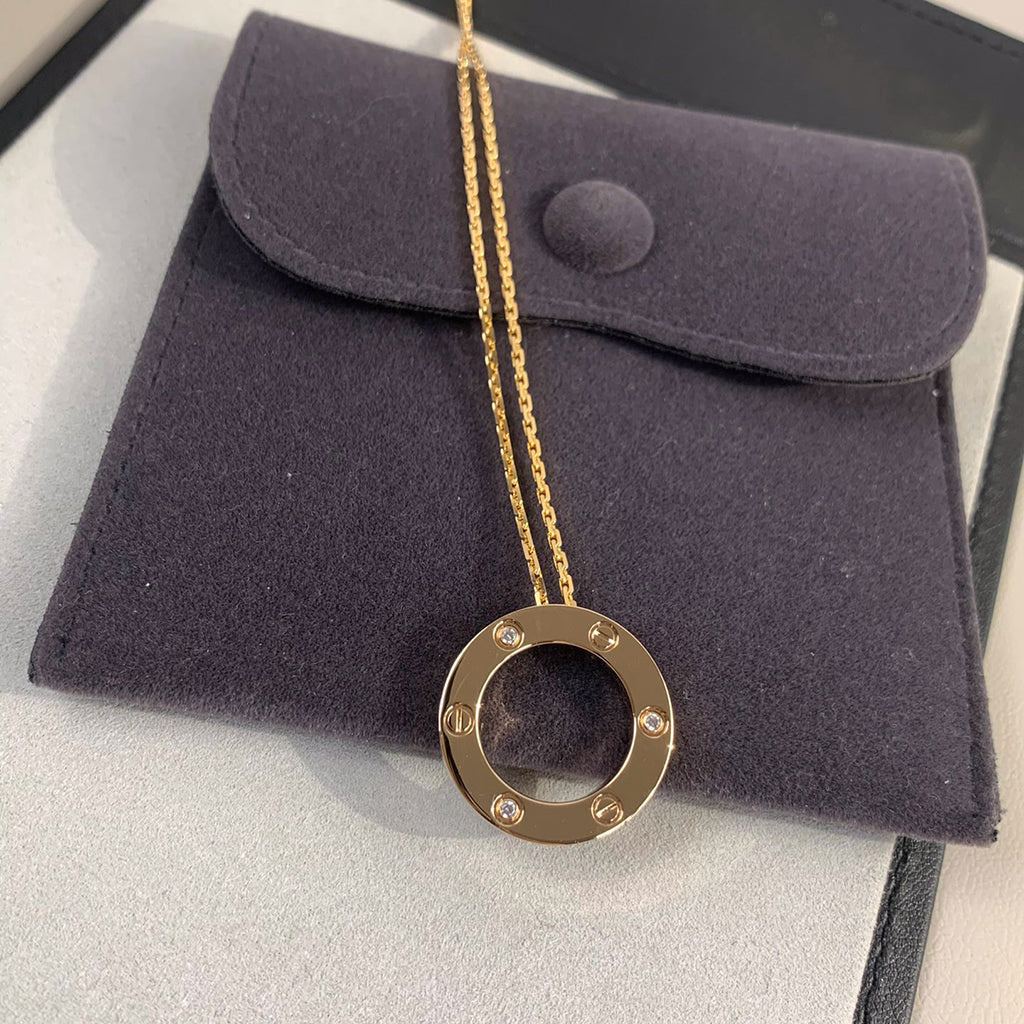 [✨ROSE💎]LOVE NECKLACE 16MM 3 DIAMONDS