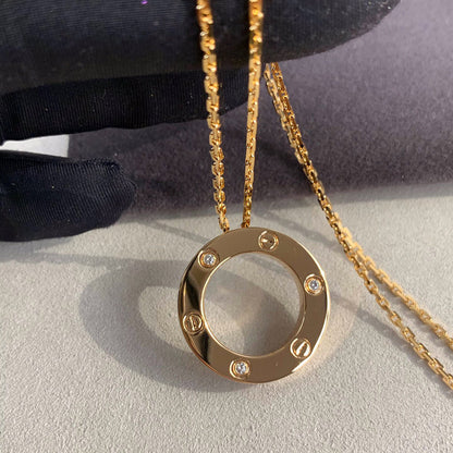 [✨ROSE💎]LOVE NECKLACE 16MM 3 DIAMONDS