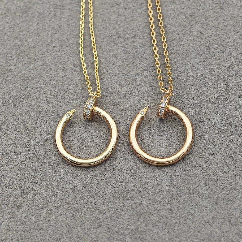 [✨ROSE💎]JUSTE NECKLACE HALF DIAMOND