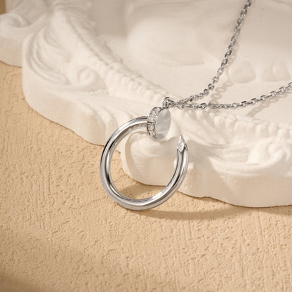 [✨ROSE💎]JUSTE NECKLACE HALF DIAMOND