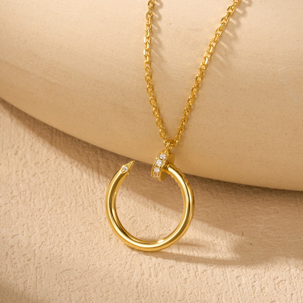 [✨ROSE💎]JUSTE NECKLACE HALF DIAMOND