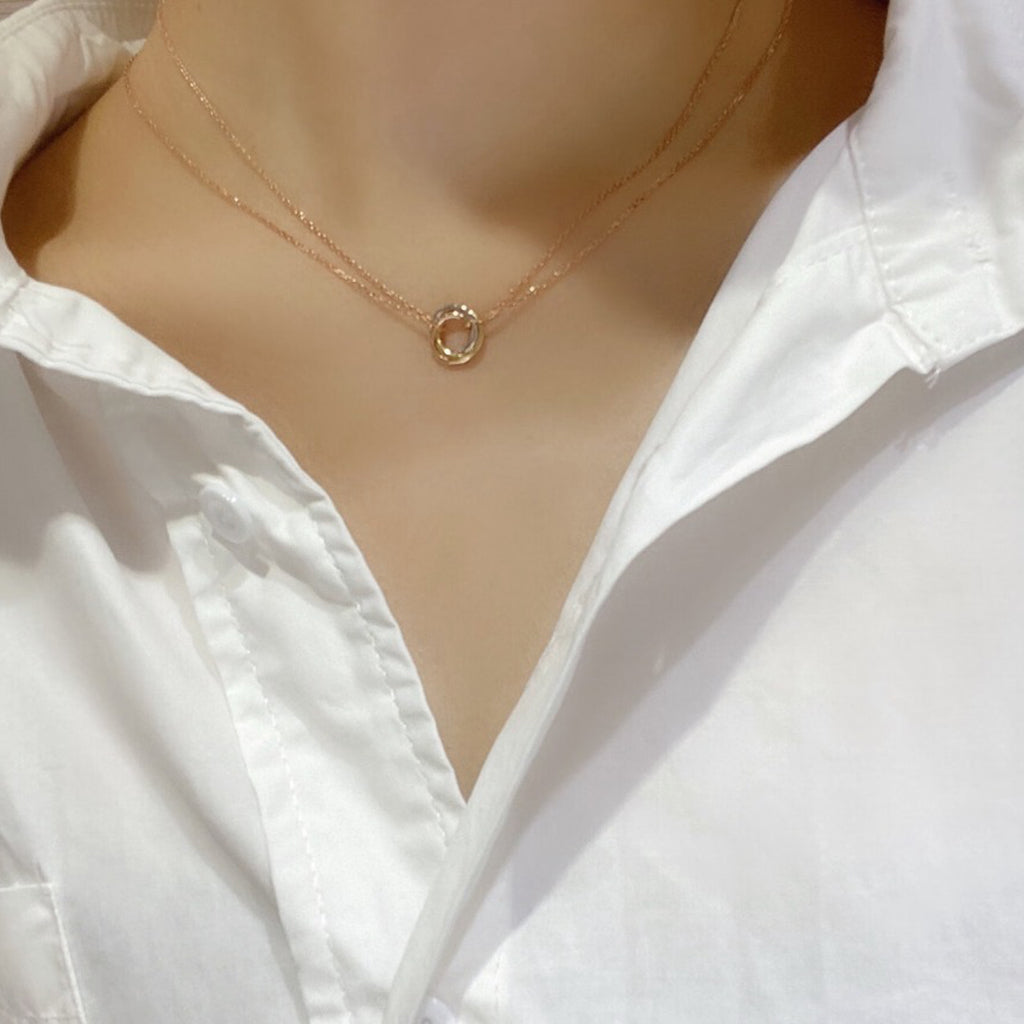 [✨ROSE💎]TRINITY MINI NECKLACE
