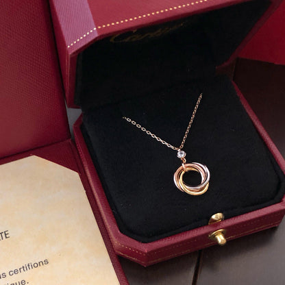 [✨ROSE💎]TRINITY  NECKLACE 1 DIAMOND