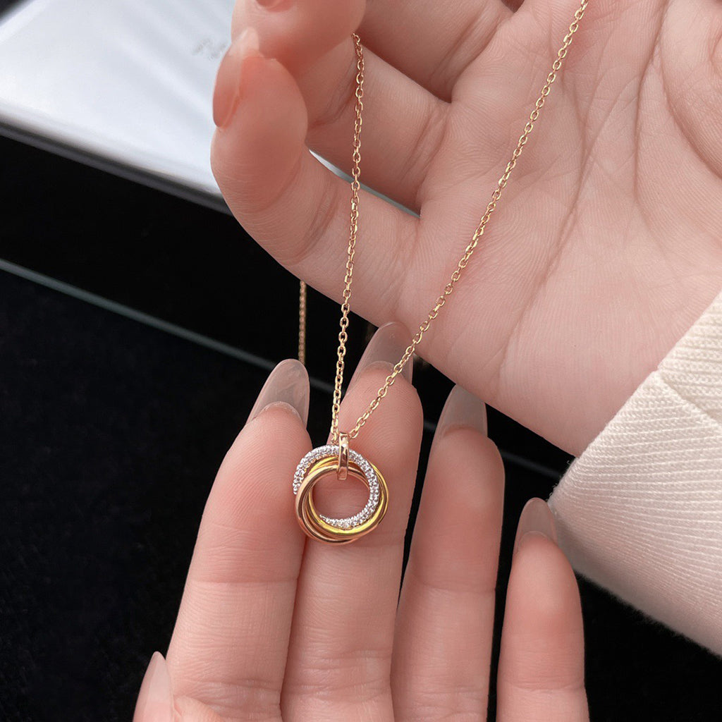 [✨ROSE💎]TRINITY SMALL NECKLACE