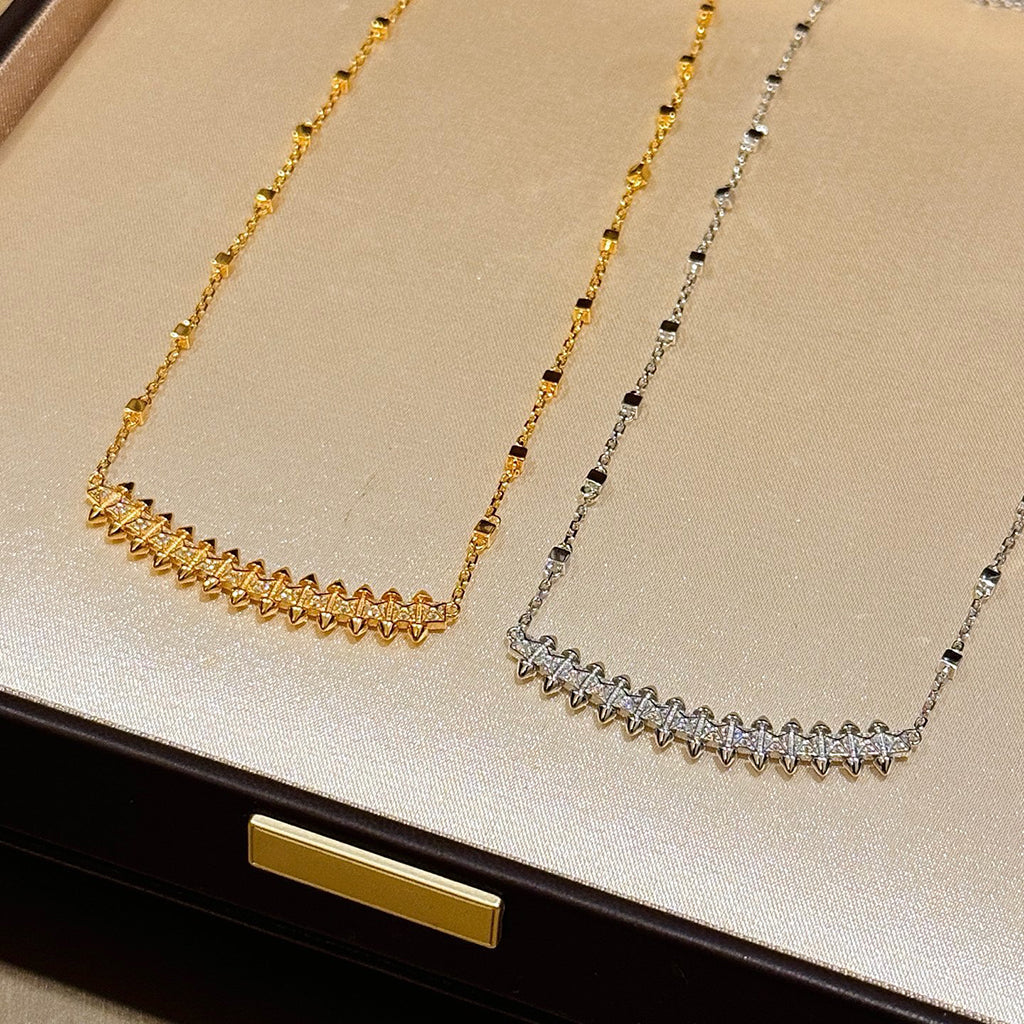 [✨ROSE💎]CLASH  SMALL FULL DIAMOND NECKLACE