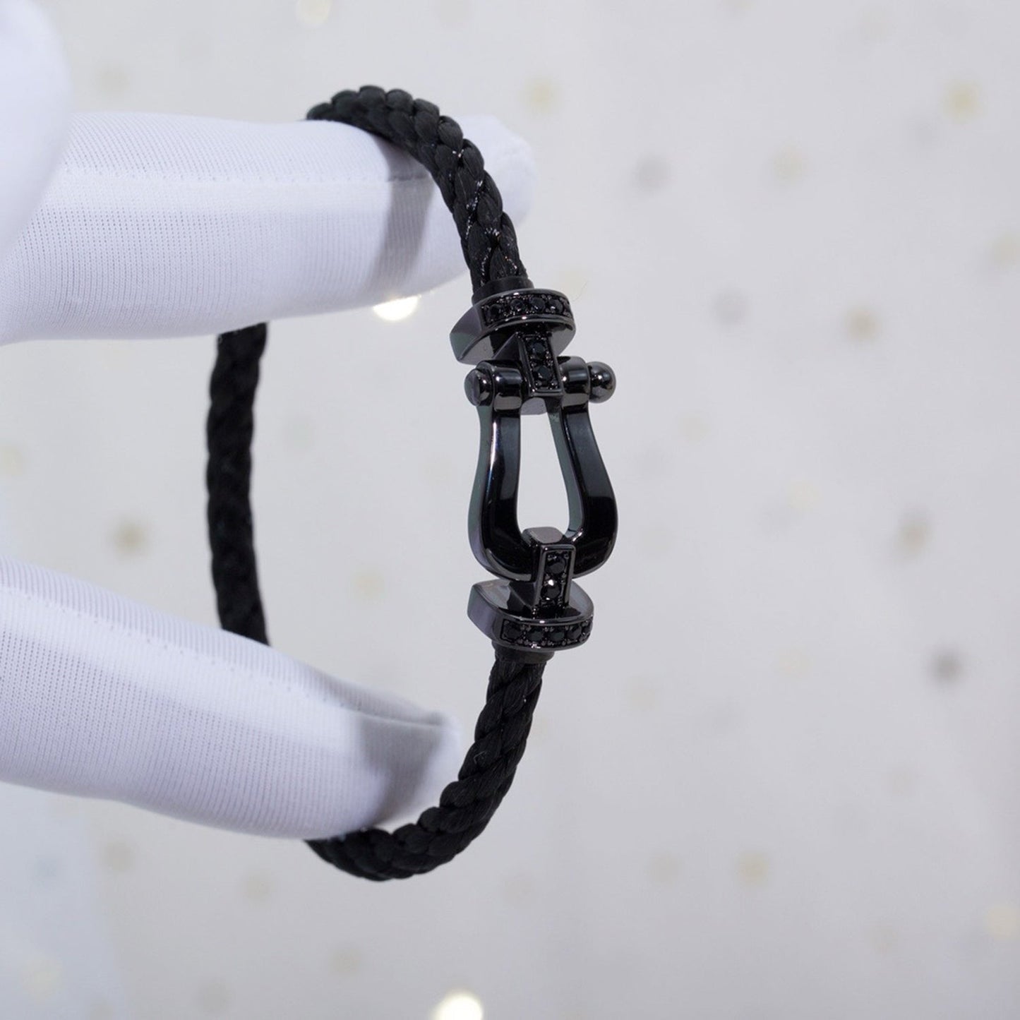 [✨ROSE💎]FORCE LARGE SERIES HORSESHOE BLACK SAMURAI BRACELET
