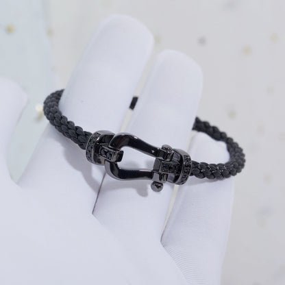 [✨ROSE💎]FORCE LARGE SERIES HORSESHOE BLACK SAMURAI BRACELET
