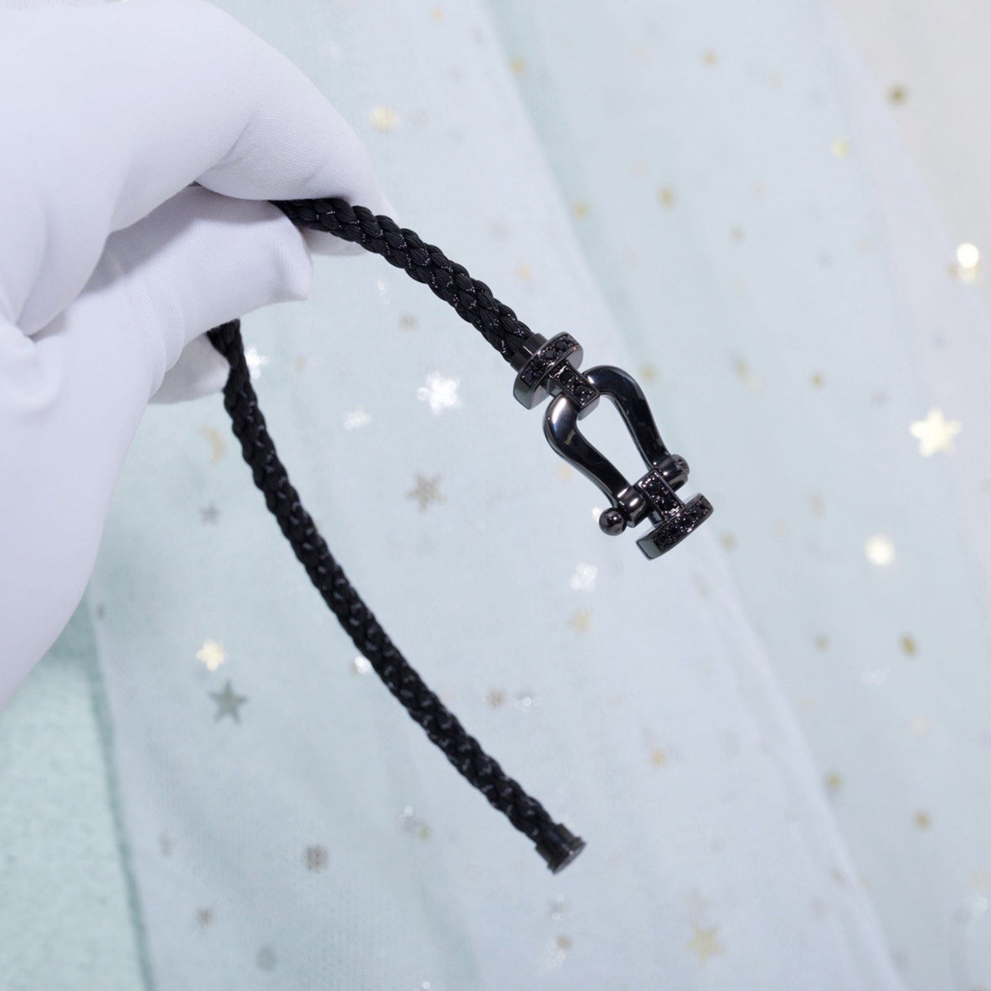 [✨ROSE💎]FORCE LARGE SERIES HORSESHOE BLACK SAMURAI BRACELET
